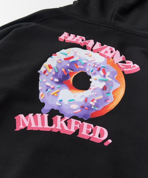 MILKFED.（ミルクフェド）の「DONUTS SWEAT HOODIE（パーカー・レディース・ブラック/ライトイエロー/オフホワイト・L/M）」の5枚目の写真