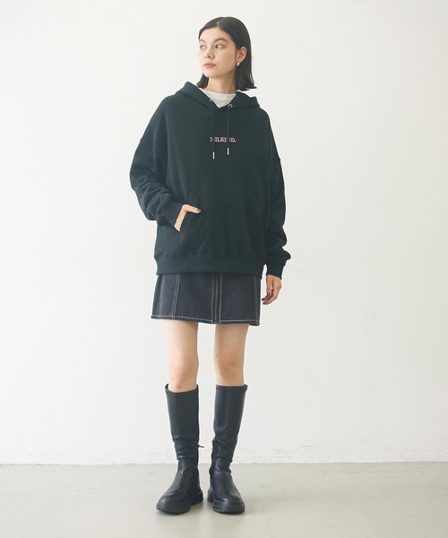 MILKFED.（ミルクフェド）の「DONUTS SWEAT HOODIE（パーカー・レディース・ブラック/ライトイエロー/オフホワイト・L/M）」の21枚目の写真