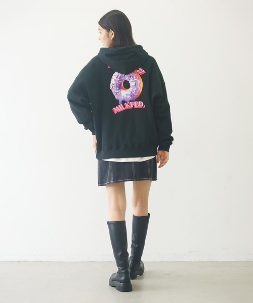 MILKFED.（ミルクフェド）の「DONUTS SWEAT HOODIE（パーカー・レディース・ブラック/ライトイエロー/オフホワイト・L/M）」の22枚目の写真