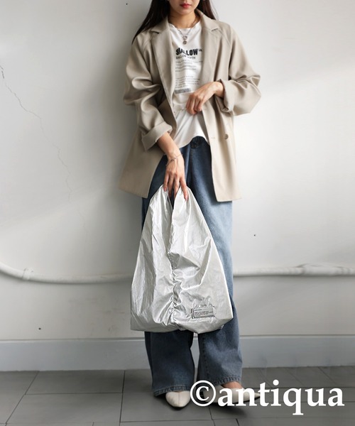 antiqua（アンティカ）の「シルバートートバッグ（トートバッグ・レディース・シルバー・FREE）」の13枚目の写真