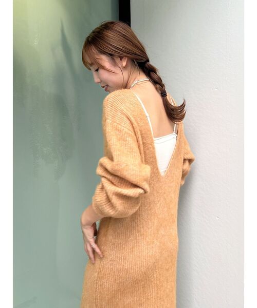 Ungrid(アングリッド)の「2Wayスリットニットワンピ-ス(ワンピース・レディース・ライトグレー/オレンジ/ベージュ・FREE)」の12枚目の写真