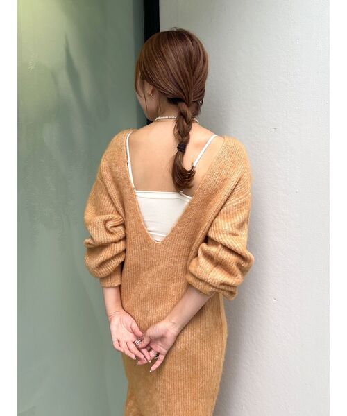 Ungrid(アングリッド)の「2Wayスリットニットワンピ-ス(ワンピース・レディース・ライトグレー/オレンジ/ベージュ・FREE)」の13枚目の写真