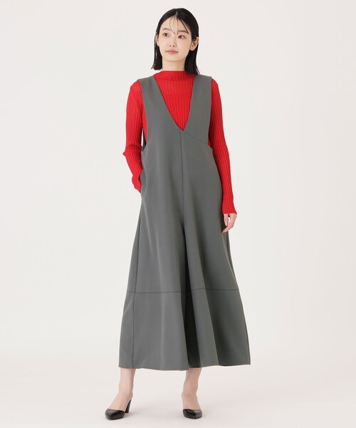 CAST:（キャストコロン）の「【着回し抜群】アシンメトリーオールインワン（ジャンパースカート・レディース・ブラック/グレー系その他2・S/M）」の17枚目の写真