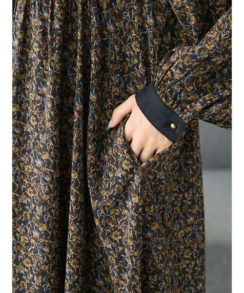 CRAFT STANDARD BOUTIQUE（クラフトスタンダードブティック）の「レーヨンキルト切替ワンピース　◆（ワンピース・レディース・ベージュ/ネイビー/その他14・FREE）」の11枚目の写真