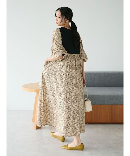 CRAFT STANDARD BOUTIQUE（クラフトスタンダードブティック）の「レーヨンキルト切替ワンピース　◆（ワンピース・レディース・ベージュ/ネイビー/その他14・FREE）」の18枚目の写真