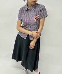 WHO'S WHO gallery | ナンバリングチェック半袖シャツ(シャツ/ブラウス)