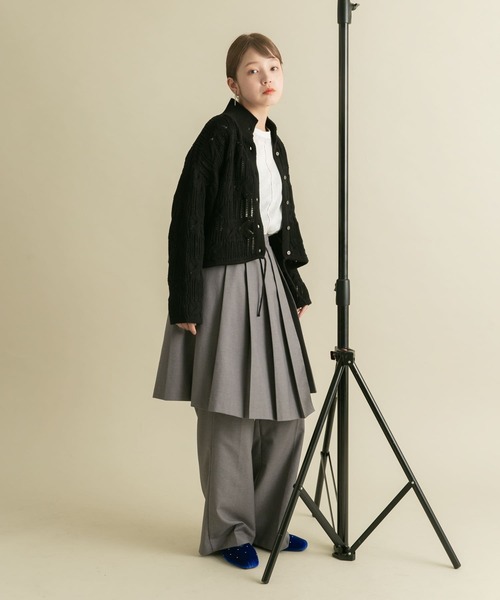 KBF（ケイビーエフ）の「シアーロゴロングTEE（Tシャツ/カットソー・レディース・チャコールグレー/オフホワイト・ONE）」の7枚目の写真