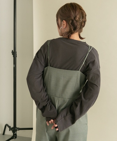 KBF（ケイビーエフ）の「シアーロゴロングTEE（Tシャツ/カットソー・レディース・チャコールグレー/オフホワイト・ONE）」の19枚目の写真