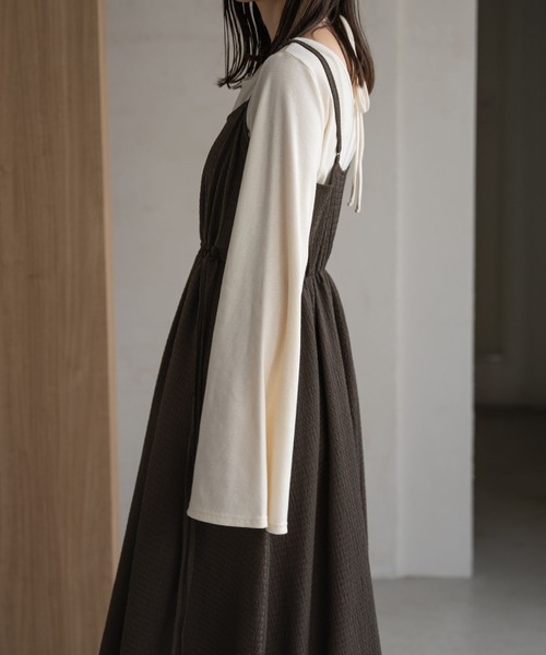 セール】ウエストギャザーキャミワンピース（ワンピース）｜raffime