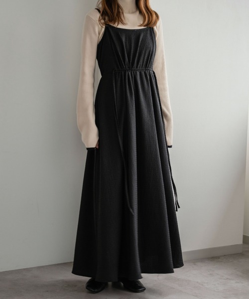 セール】ウエストギャザーキャミワンピース（ワンピース）｜raffime