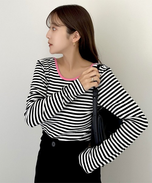 yuiさんコラボ ]選べる2タイプ×半袖/長袖 デザインカットソー（Tシャツ