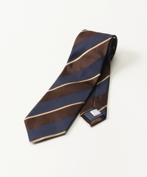 EDIFICE（エディフィス）の「AX レジメンタルタイ（ネクタイ・メンズ・ネイビー/ブラウン・FREE）」の3枚目の写真