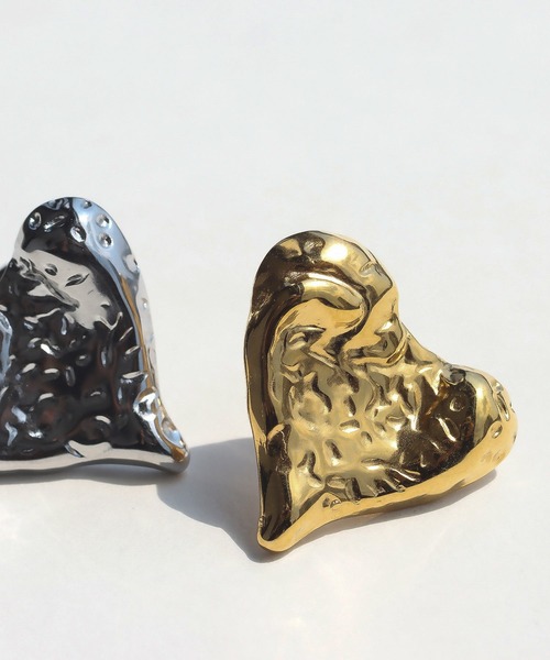 abaskdesign(アバスクデザイン)の「*金属アレルギー対応 ニュアンハートスタッズステンレスピアス(ピアス(両耳用)・レディース・シルバー/ゴールド・FREE)」の10枚目の写真