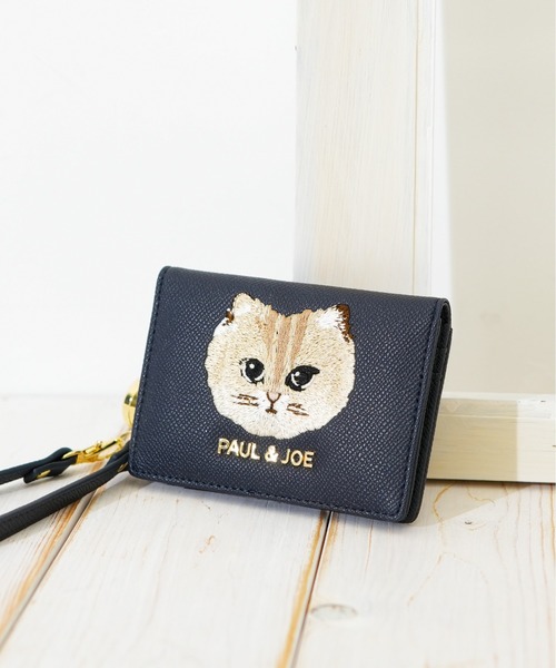 【PAUL & JOE ACCESSOIRES /ポール アンド ジョー アクセソワ 】 CAT 刺繍 2面パスケース（パスケース）｜PAUL & JOE ACCESSOIRES（ポールアンドジョーアクセソワ）