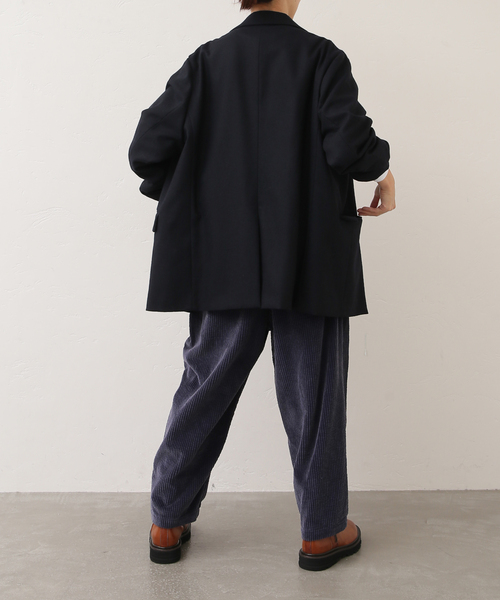JOURNAL STANDARD LUXE(ジャーナルスタンダード ラックス)の「RE ウール ジャケット(テーラードジャケット・レディース・ベージュ系その他/ネイビー・FREE)」の10枚目の写真