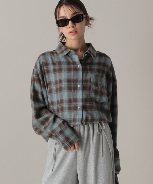 FOREVER 21(フォーエバー トゥエンティーワン)の「【2024FW】ネルチェックシャツ(シャツ/ブラウス・レディース・ダークブラウン/ネイビー/ブラック・FREE)」の3枚目の写真