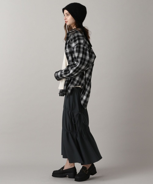 FOREVER 21(フォーエバー トゥエンティーワン)の「【2024FW】ネルチェックシャツ(シャツ/ブラウス・レディース・ダークブラウン/ネイビー/ブラック・FREE)」の7枚目の写真