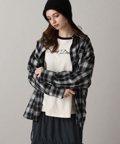 FOREVER 21(フォーエバー トゥエンティーワン)の「【2024FW】ネルチェックシャツ(シャツ/ブラウス・レディース・ダークブラウン/ネイビー/ブラック・FREE)」の8枚目の写真