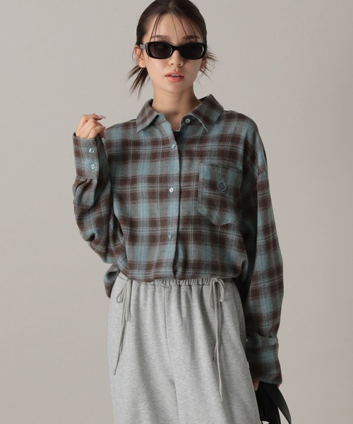 FOREVER 21(フォーエバー トゥエンティーワン)の「【2024FW】ネルチェックシャツ(シャツ/ブラウス・レディース・ダークブラウン/ネイビー/ブラック・FREE)」の13枚目の写真