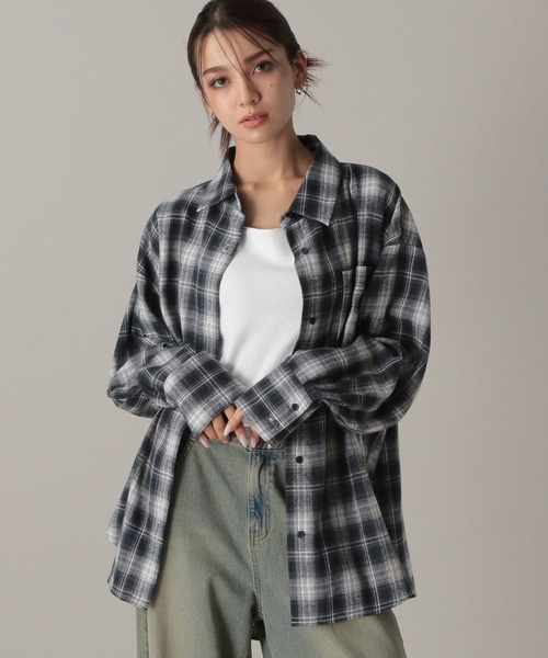 FOREVER 21(フォーエバー トゥエンティーワン)の「【2024FW】ネルチェックシャツ(シャツ/ブラウス・レディース・ダークブラウン/ネイビー/ブラック・FREE)」の17枚目の写真