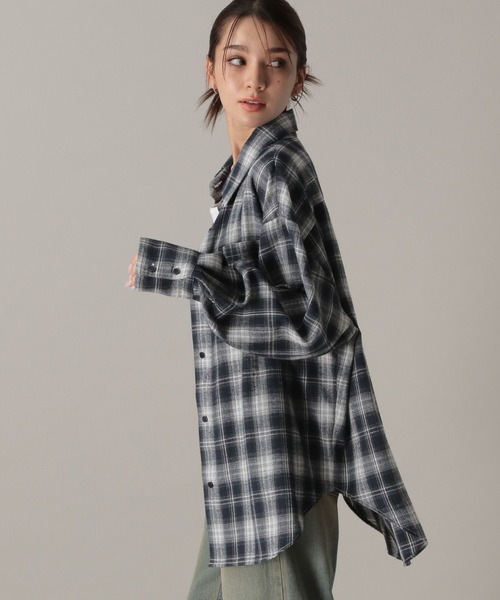 FOREVER 21(フォーエバー トゥエンティーワン)の「【2024FW】ネルチェックシャツ(シャツ/ブラウス・レディース・ダークブラウン/ネイビー/ブラック・FREE)」の18枚目の写真
