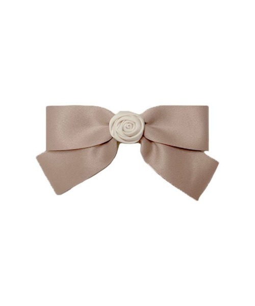 F i.n.t（フィント）の「ローズモチーフリボンバレッタ/fint（バレッタ/ヘアクリップ・レディース・ピンク/ブルーグレー・FREE）」の6枚目の写真