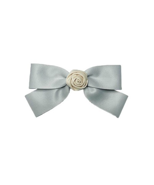 F i.n.t（フィント）の「ローズモチーフリボンバレッタ/fint（バレッタ/ヘアクリップ・レディース・ピンク/ブルーグレー・FREE）」の9枚目の写真