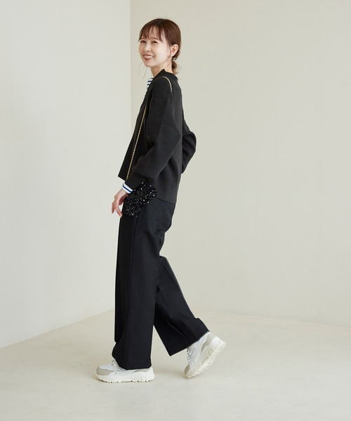 ROPE' PICNIC（ロペピクニック）の「ハーフジップニットプルオーバー（ニット/セーター・レディース・ベージュ/グレー系その他/ブラック・38）」の7枚目の写真