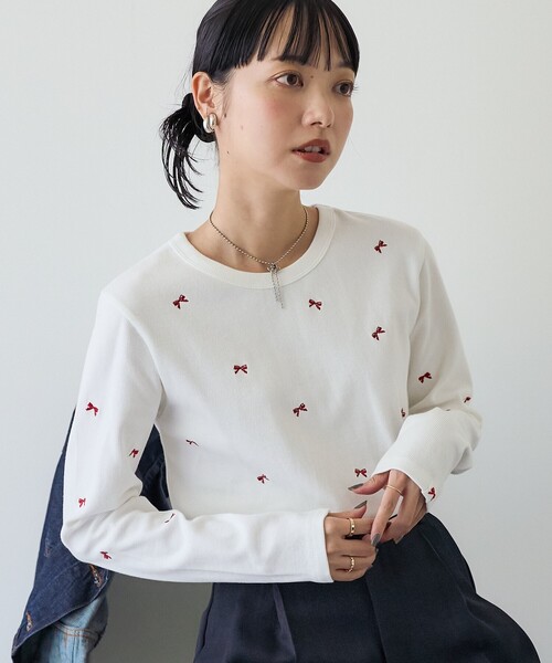 極美品✨A.P.C. FREAK’S STORE別注 ロゴ刺繍 ロンT 白 M 極美品✨A.P.C. FREAK'S STORE別注 ロゴ刺繍 ロンT 白 M