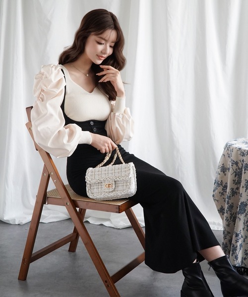 jasmine.rose様限定 XSサイズあり【Glossy/グロッシー】センターボタン/ レザー