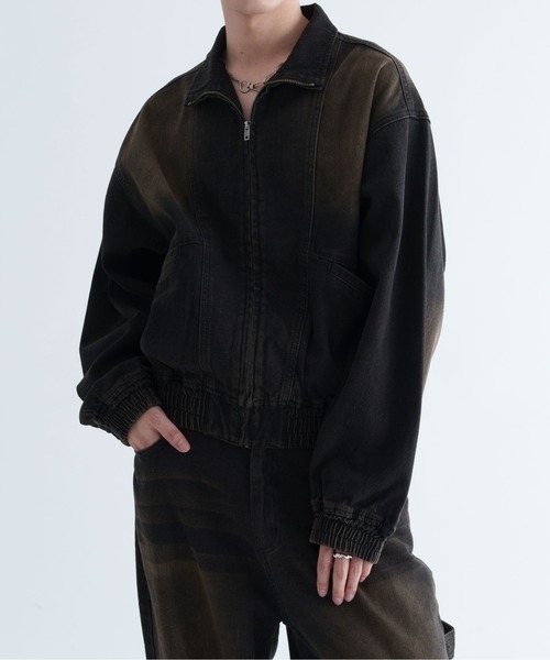 epnok(エプノック)の「【EPNK】Overdye denim blouson / オーバーダイデニムブルゾン(ブルゾン・メンズ・ブラック/インディゴブルー・SMALL/MEDIUM/LARGE)」の8枚目の写真