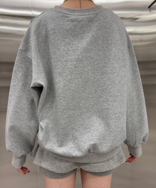 Never mind the XU / Chikashitsu+(ネバーマインド ザ エックスユー / チカシツプラス)の「【nmtc+】ribbon design sweat shirt / 【エヌエムティーシープラス】リボンデザイン長袖スウェット(スウェット・レディース・ブラック/グレー・ONE SIZE)」の20枚目の写真