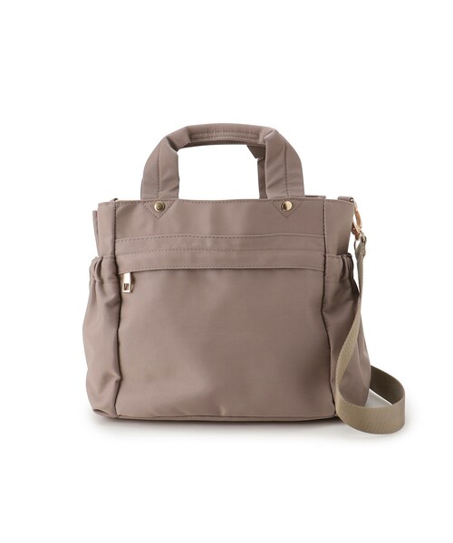 SHOO・LA・RUE（シューラルー）の「◆【撥水/2WAY】フロントファスナーポケットトートバッグ（トートバッグ・レディース・ブラック/ベージュ/ライトパープル・00）」の3枚目の写真