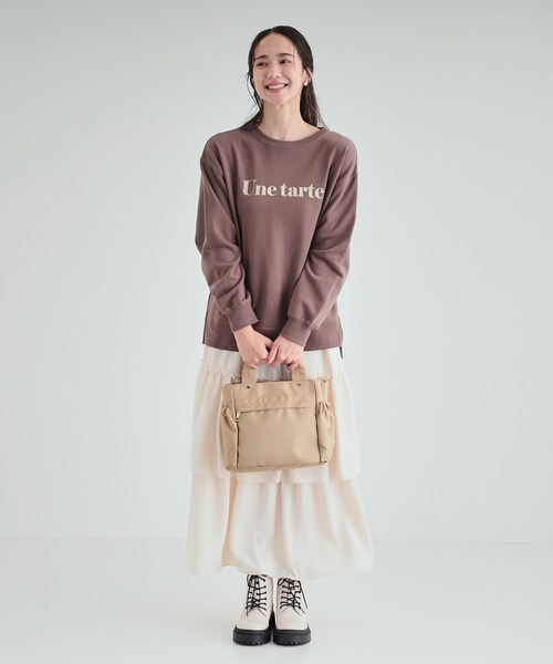 SHOO・LA・RUE（シューラルー）の「◆【撥水/2WAY】フロントファスナーポケットトートバッグ（トートバッグ・レディース・ブラック/ベージュ/ライトパープル・00）」の22枚目の写真