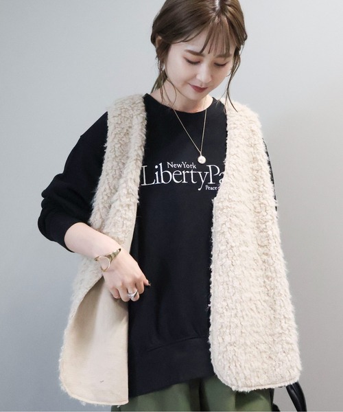 AMERICAN HOLIC（アメリカンホリック）の「Liberty Park刺繍スウェット1（スウェット・レディース・ブラック・M/L）」の2枚目の写真