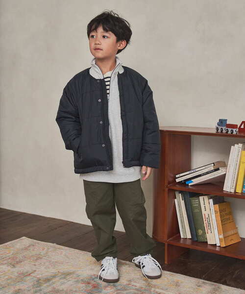 かぐれ 中綿ノーカラージャケット　 アウター アーバンリサーチ チャコール カグレ かぐれ 【予約】中綿ノーカラージャケット （CHARCOAL