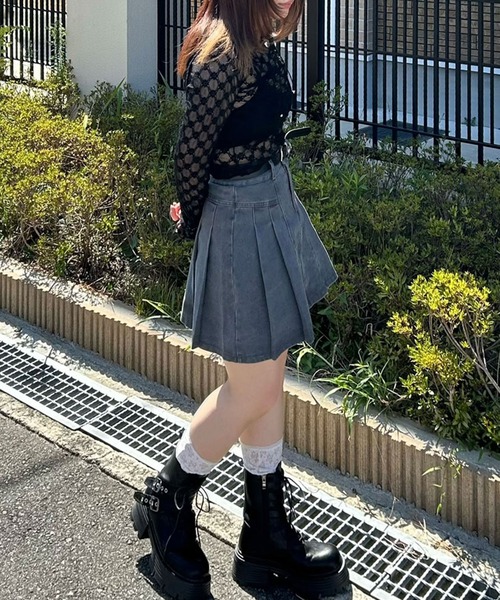 DearMyLoveRose(ディアマイラブローズ)の「厚底レースアップWベルトブーツ(ブーツ・レディース・ブラック系その他/ブラック・22.5cm/23cm/23.5cm/24cm/24.5cm)」の5枚目の写真