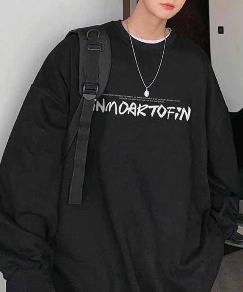 NOWLE（ノウル）の「【NOWLE】ルーズシルエット フロントロゴ 裏起毛 スウェット/トレーナー（スウェット・メンズ・ホワイト/グレー/ブラウン/ブラック/ダークグレー・MEDIUM/LARGE/X-LARGE）」の17枚目の写真