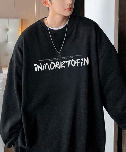 NOWLE（ノウル）の「【NOWLE】ルーズシルエット フロントロゴ 裏起毛 スウェット/トレーナー（スウェット・メンズ・ホワイト/グレー/ブラウン/ブラック/ダークグレー・MEDIUM/LARGE/X-LARGE）」の19枚目の写真