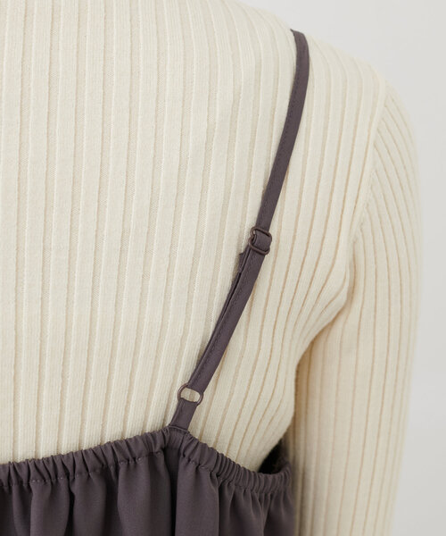 natural couture(ナチュラルクチュール)の「【mamamo】フロントシャーリングキャミワンピース(ワンピース・レディース・その他1/ブラウン/ブラック・FREE)」の19枚目の写真