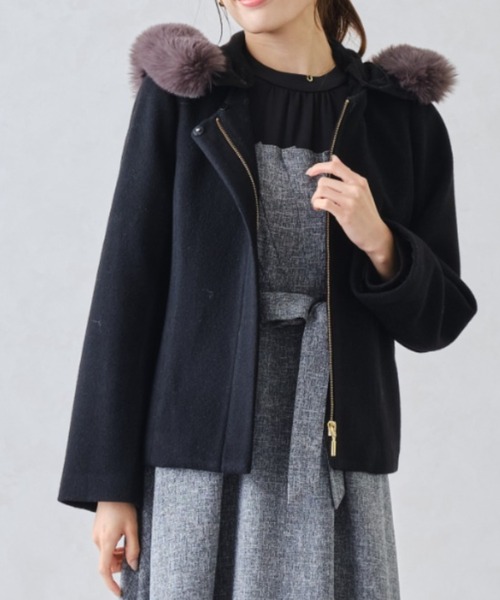 セール】フードファー付きショートコート/MM448603（その他アウター