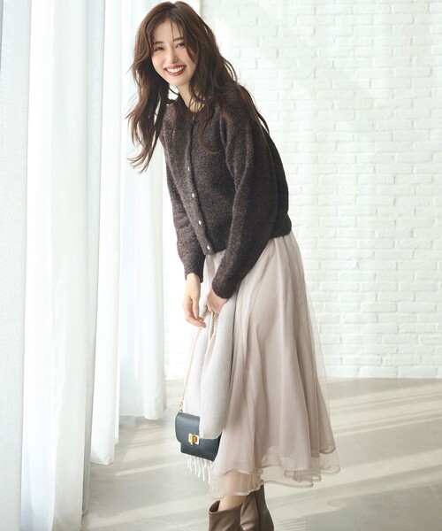 【セール】【前後着用可】スパークルシャギー カーディガン（カーディガン/ボレロ）｜any SiS（エニィスィス）