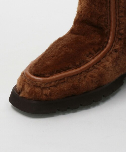 HEREU(ヘリュー)の「<HEREU>SHEARLING ANKLE BOOTS/シューズ(ブーツ・レディース・ダークブラウン・39/37/38/36)」の2枚目の写真