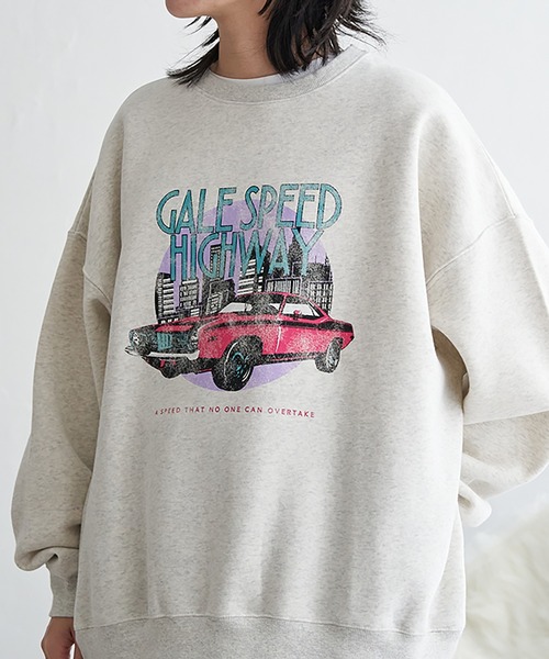 VENCEEXCHANGE（ヴァンスエクスチェンジ）の「レトロカープリントスウェット（スウェット・レディース・グレー系その他/アイボリー/チャコール/ネイビー・FREE）」の20枚目の写真