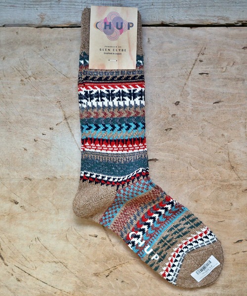 CHUP（チュプ）の「CHUP(チュプ) "DRY VALLEY(ドライバレー)" ソックス　数量限定生産（ソックス/靴下・レディース・ライトブラウン/ネイビー/レンガ/ターコイズブルー・MEDIUM/SMALL）」の2枚目の写真