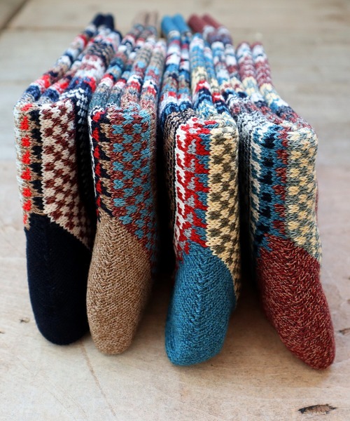 CHUP（チュプ）の「CHUP(チュプ) "DRY VALLEY(ドライバレー)" ソックス　数量限定生産（ソックス/靴下・レディース・ライトブラウン/ネイビー/レンガ/ターコイズブルー・MEDIUM/SMALL）」の7枚目の写真