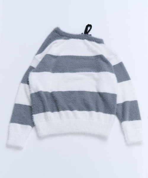 もけもけボーダーニット Hauls はうるず はうき Hauls（ハウルズ）の「もけもけボーダーニット（ニット/セーター