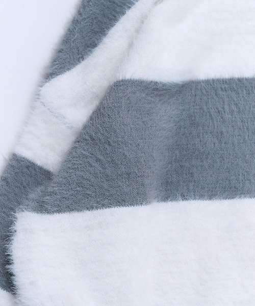 もけもけボーダーニット Hauls（ハウルズ）の「もけもけボーダーニット（ニット/セーター