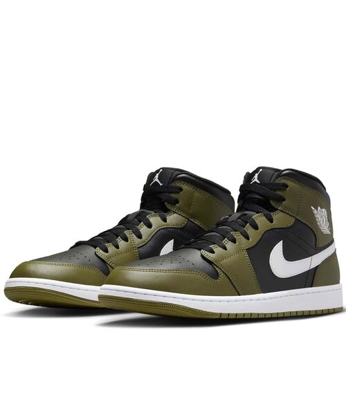 NIKE ナイキ　エアジョーダン1 MID DQ8426-092 未使用品 エア ジョーダン 1 NIKE AIR JORDAN MID blk/wht-medium olive