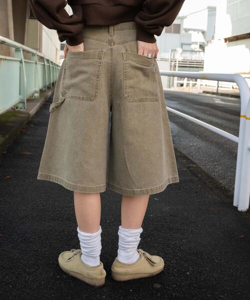 WEGO（ウィゴー）の「WEGO/ウエストドロストダブルニーバギーハーフパンツ（デニムパンツ・レディース・ブラック/コバルトブルー/ベージュ系その他・SMALL/MEDIUM）」の16枚目の写真